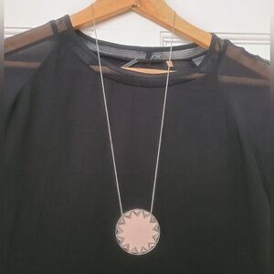 Leather Starburst Pendant Necklace